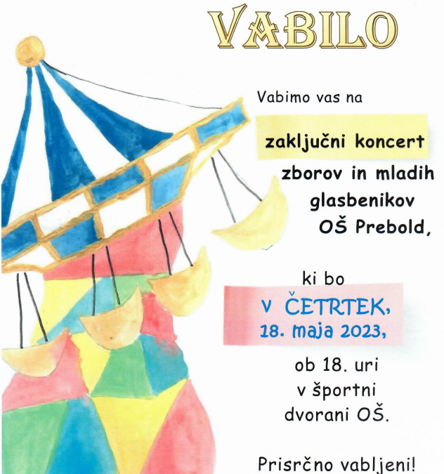 vabilo na zaključni koncert