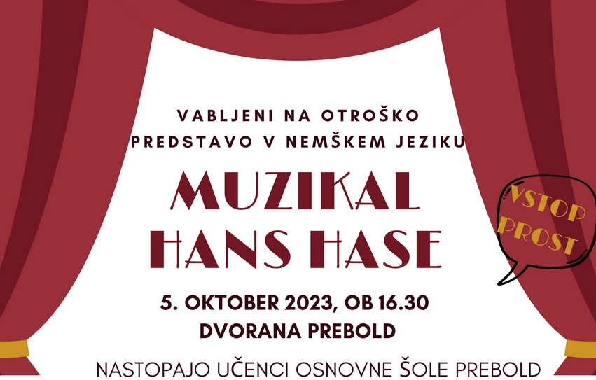 VABILO – MUZIKAL HANS HASE