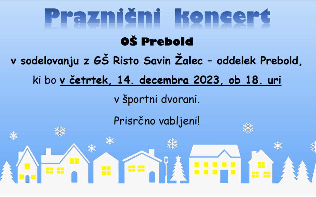 VABILO NA PRAZNIČNI KONCERT