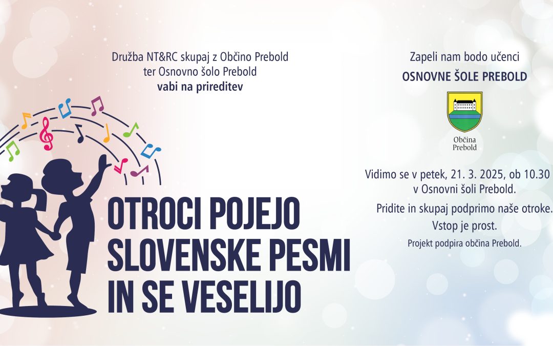 Posnetek prireditve Otroci pojejo slovenske pesmi